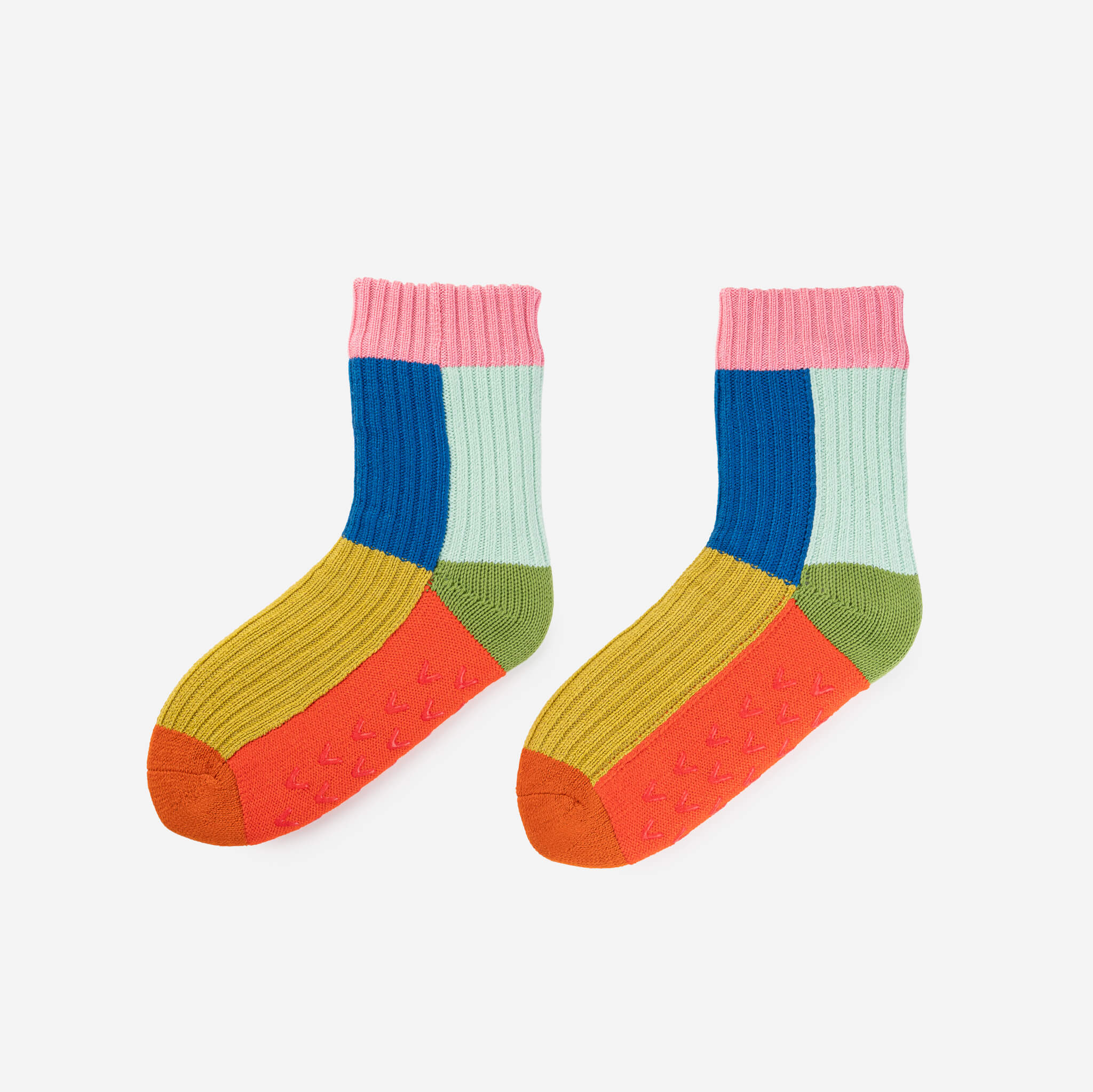 Interloop Socks Kaleidoscope Geometric Graphic Knit Slipper Socks Cozy Soft Colorful ...