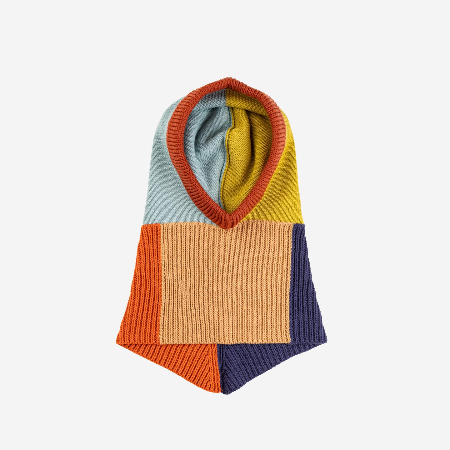 Mismatch Knit Hood