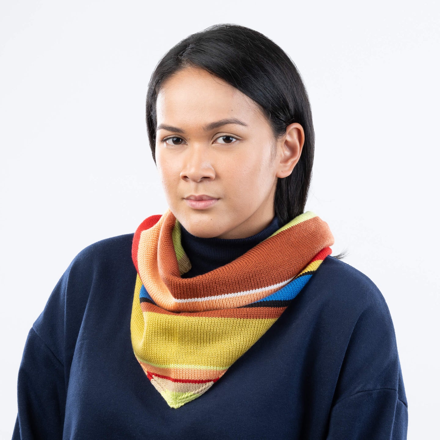 Multi Stripe Triangle Scarf