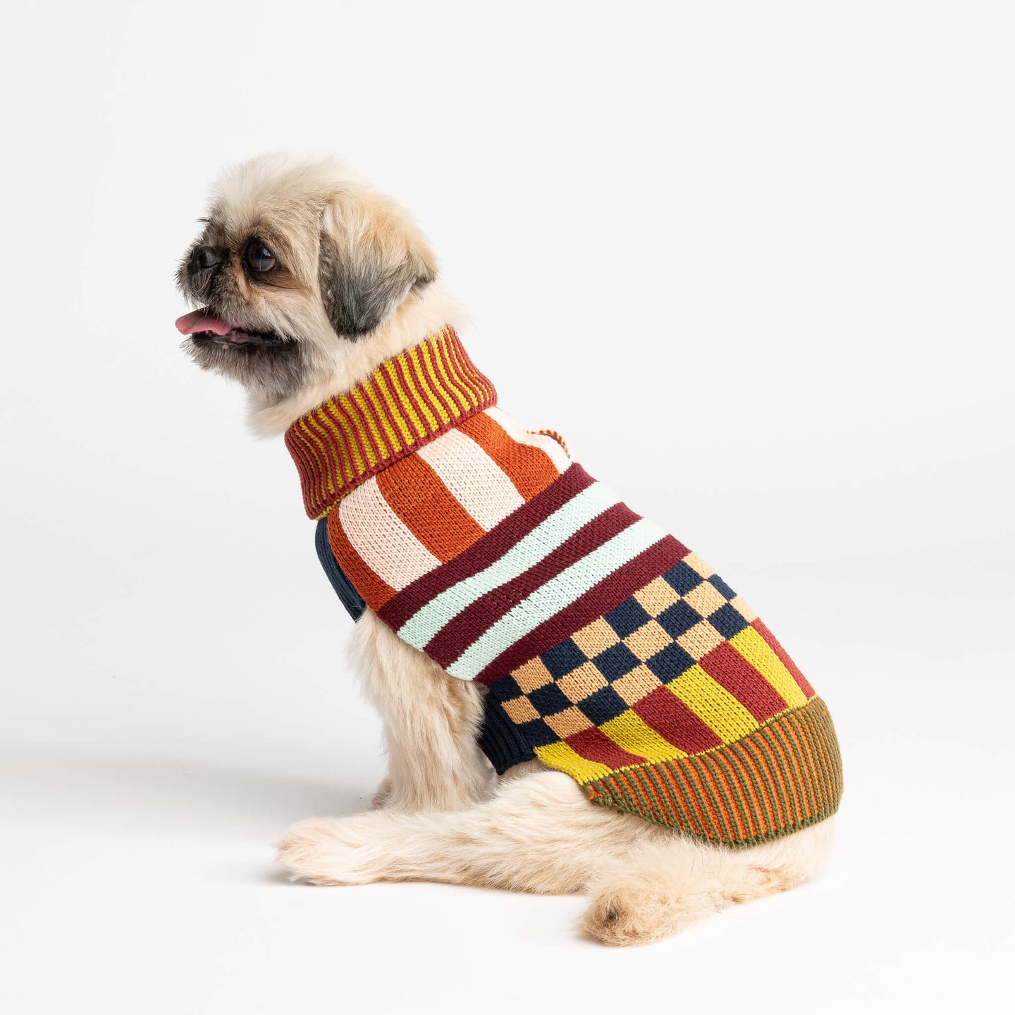 Pattern Patch Dog Sweater