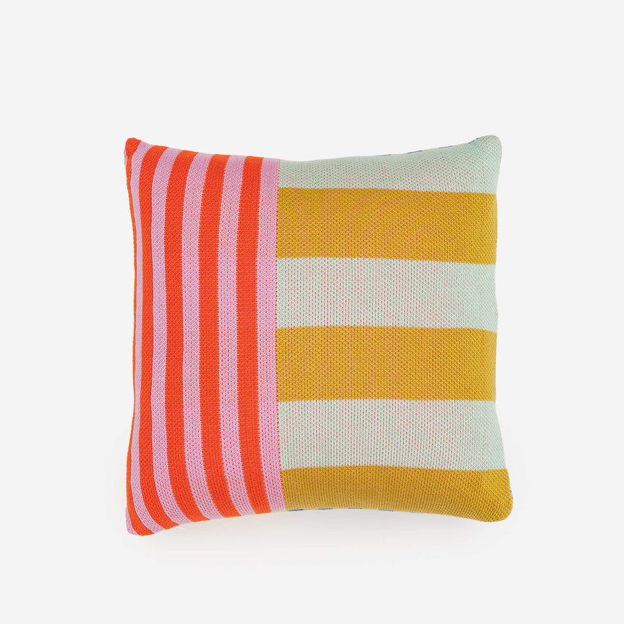 Pattern Patch Mix Knit Textured Pillow Cover Bold Colorful Accent Soft ...