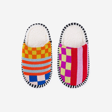 Rainbow | Pattern Patch Slide Slippers