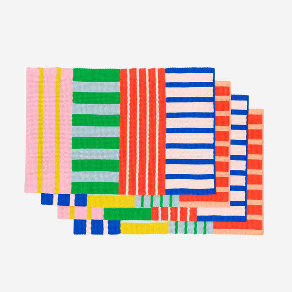 Rainbow | Patchwork Stripe Placemat Set