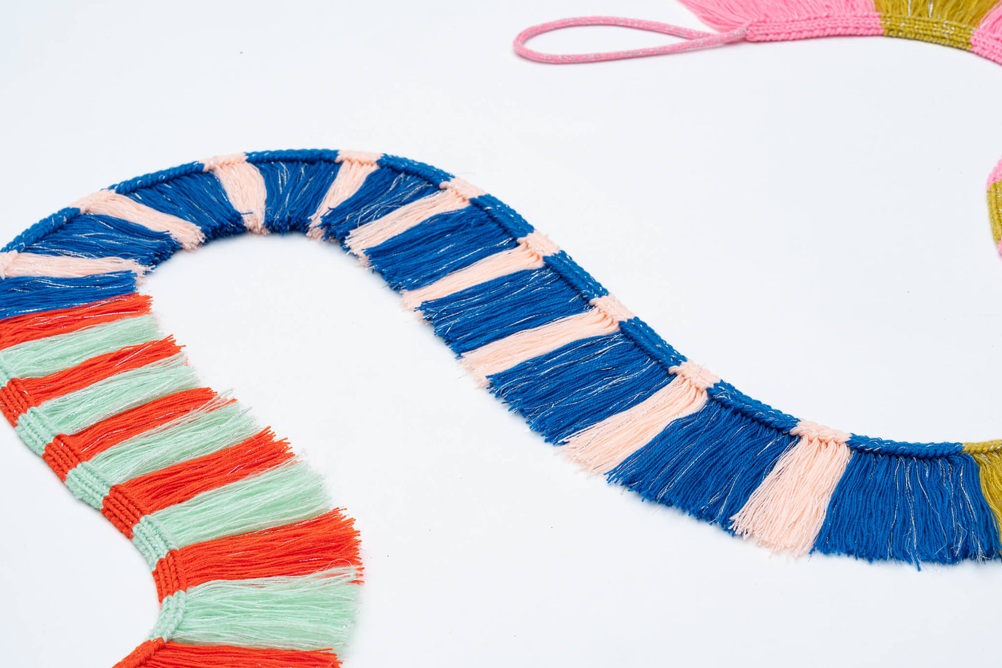 Patchwork Stripe Fringe Garland