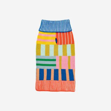Rainbow | Patchwork Stripe Dog Sweater