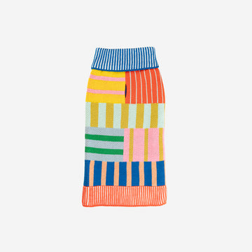 Rainbow | Patchwork Stripe Dog Sweater