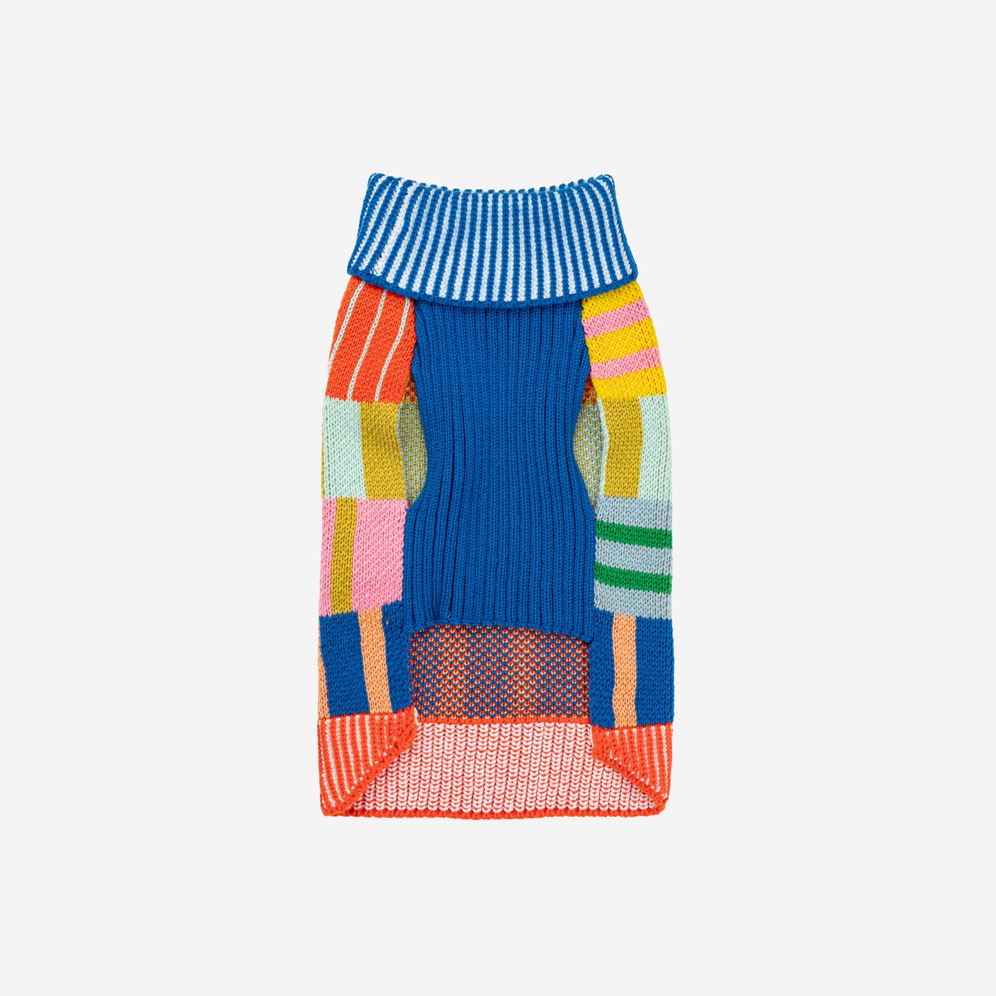 Patchwork Stripe Dog Sweater