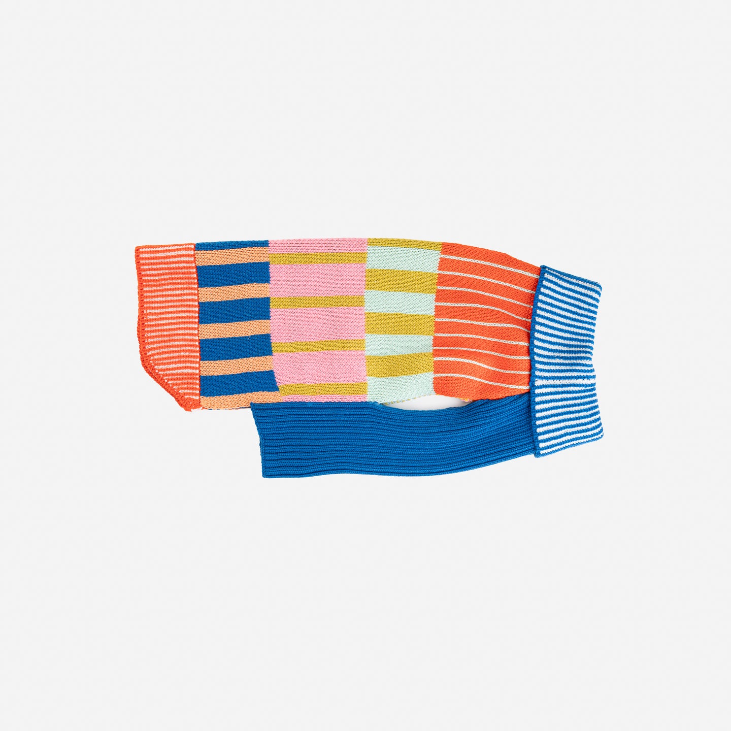 Patchwork Stripe Dog Sweater