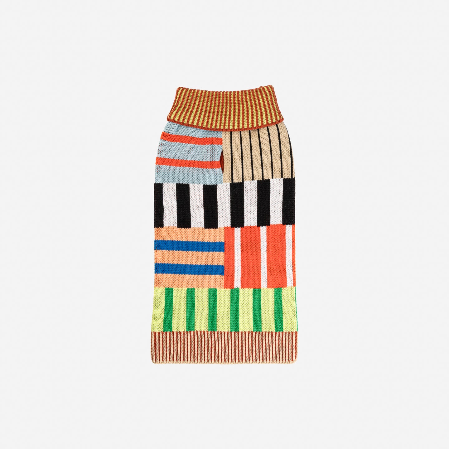 Patchwork Stripe Dog Sweater