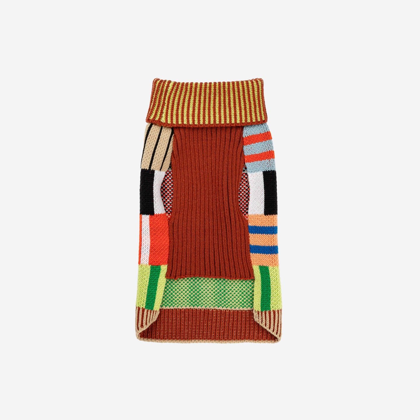 Patchwork Stripe Dog Sweater