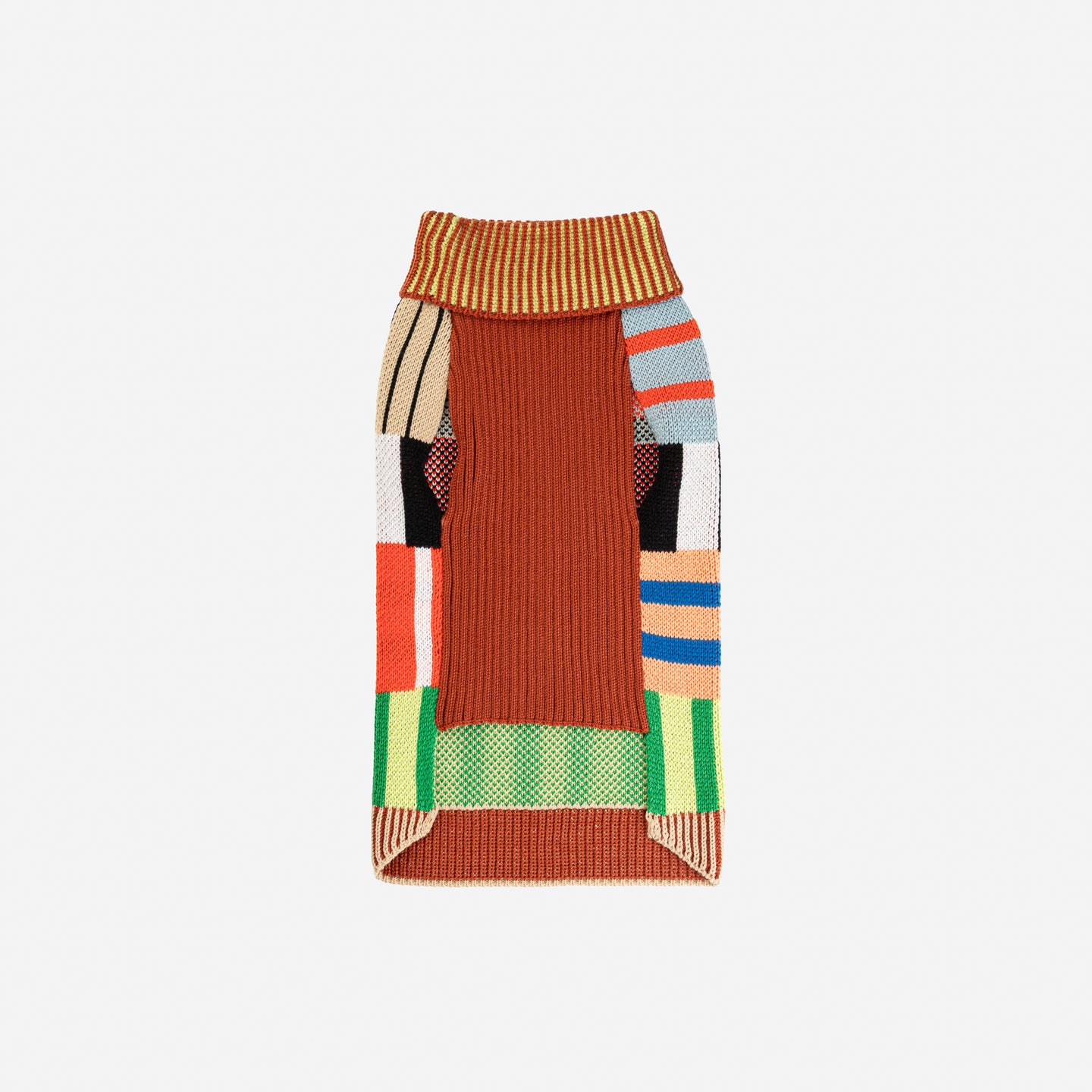 Patchwork Stripe Dog Sweater