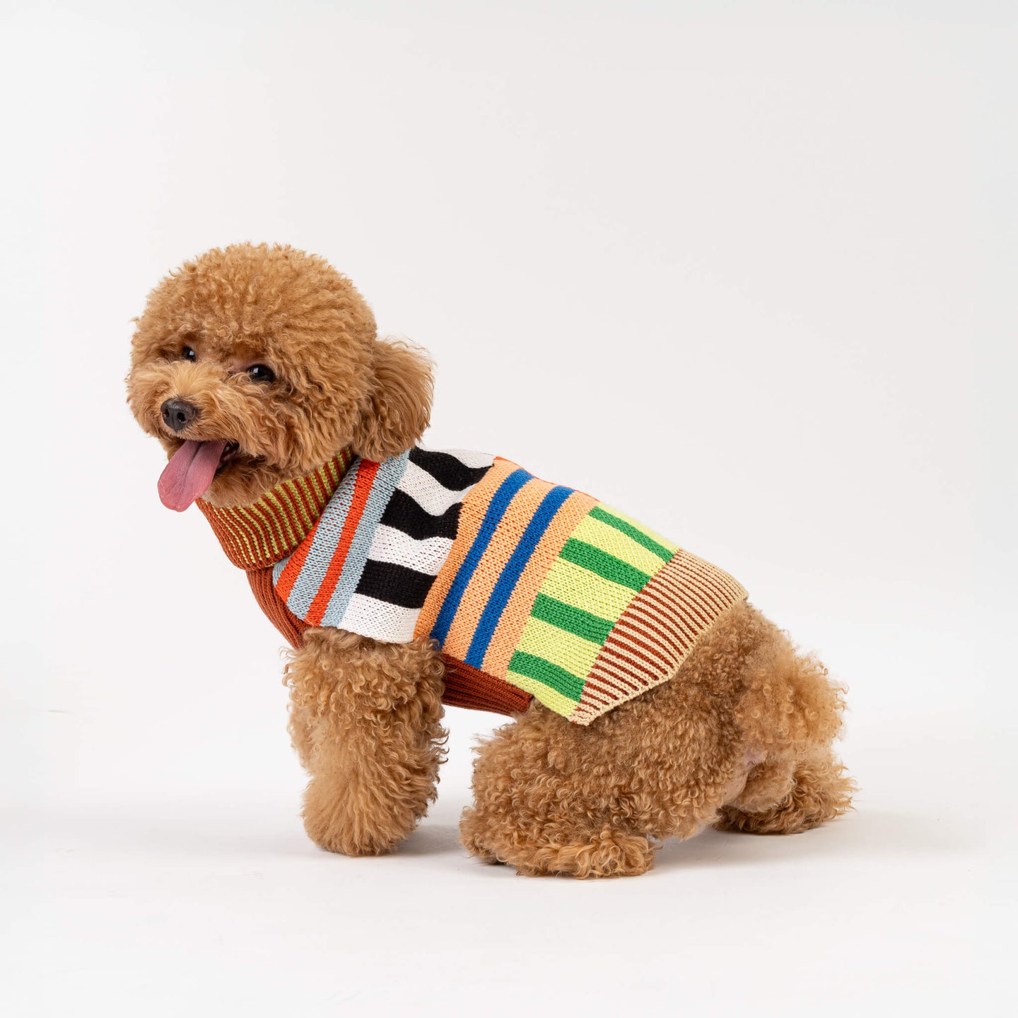 Patchwork Stripe Dog Sweater