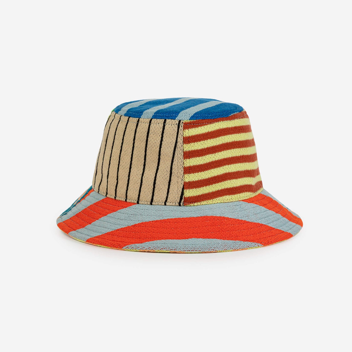Patchwork Stripe Bucket Hat