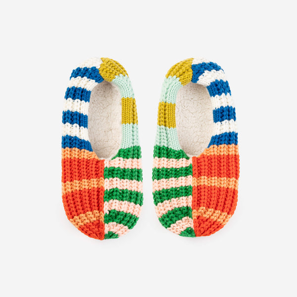 Rainbow | Patchwork Stripe Rib Slippers
