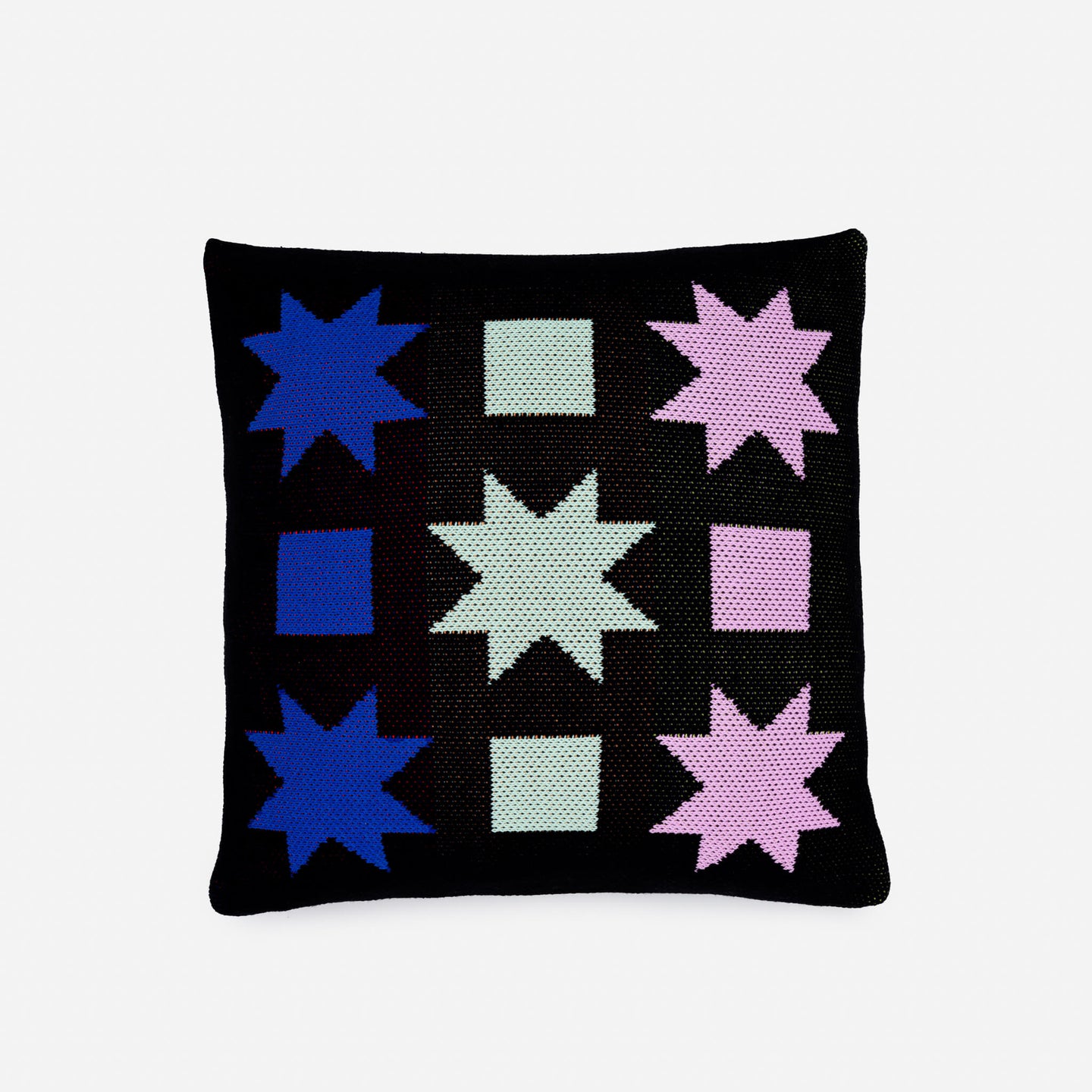 Quilt Star Pillow Knit Cover Graphic Bold Accent