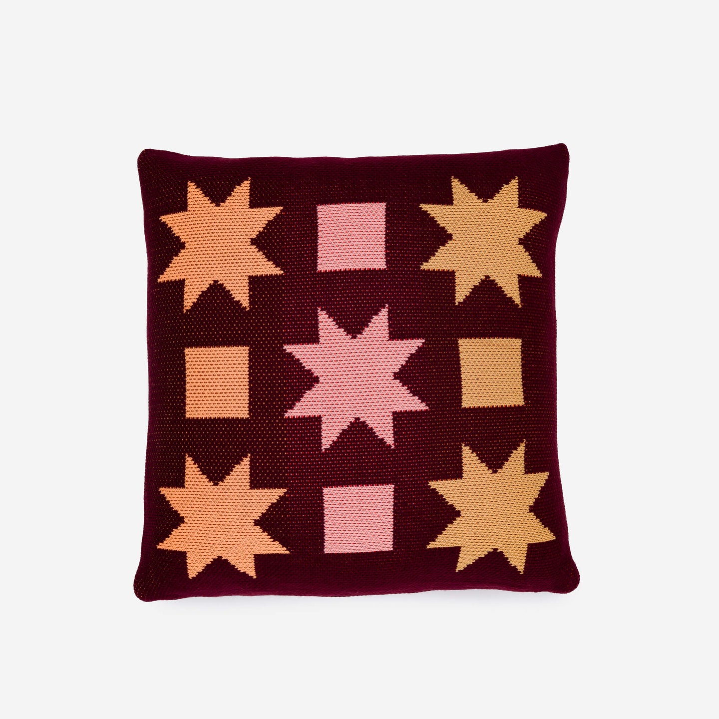 Quilt Star Pillow Knit Cover Graphic Bold Accent Reversible