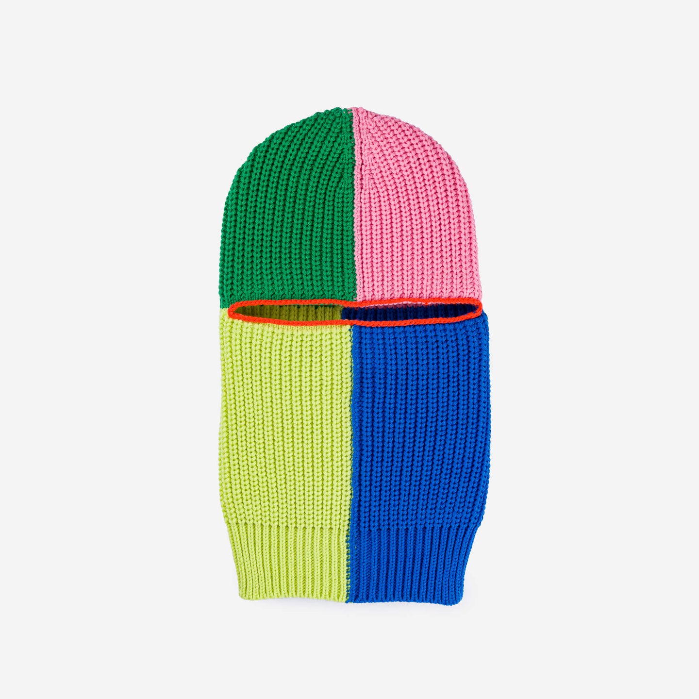 Quattro Knit Rib Colorblock Cute Balaclava Ski Mask Colorful