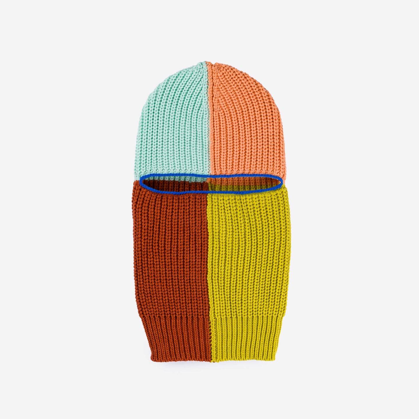 Quattro Knit Rib Colorblock Cute Balaclava Ski Mask Colorful