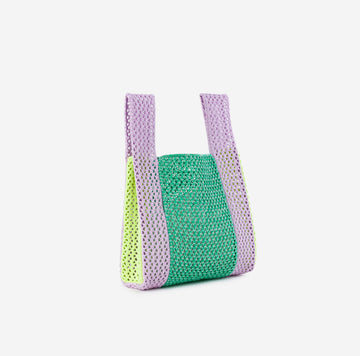 Kelly Lilac | Raffia Crochet Mini Bag Cute Small Beach Bag Lightweight