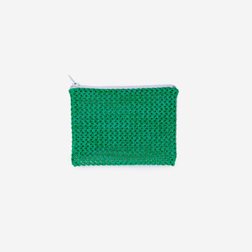 Kelly Peach | Raffia Crochet Zip Make up Pouch Case