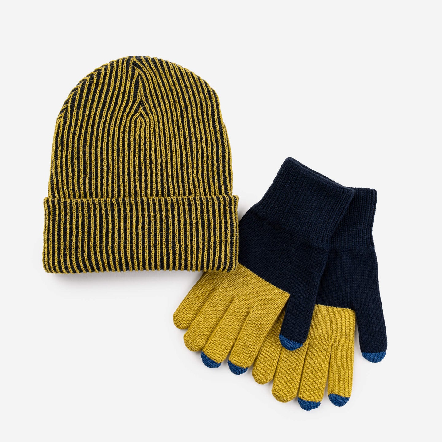 Simple Rib Hat Contrast Stripe Slouchy Beanie Knit Unisex mens one size knit watchcap soft rib