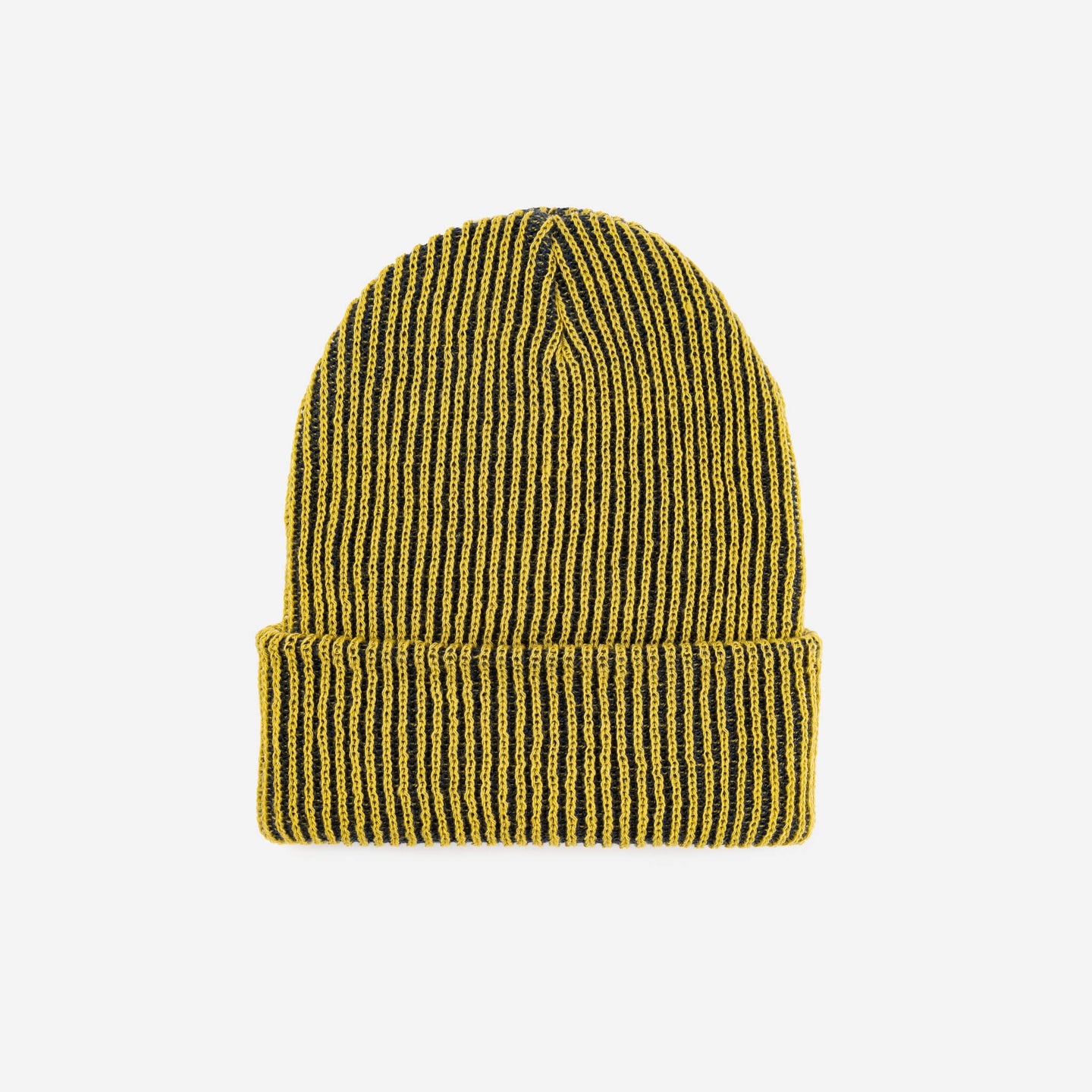 Simple Rib Hat Contrast Stripe Slouchy Beanie Knit Unisex mens one size