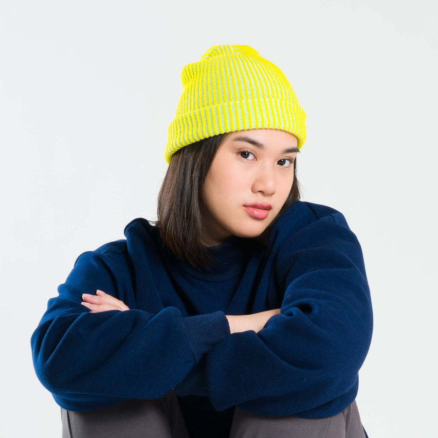 Ruby Cobalt | Simple Rib Knit Hat Perfect Fit Beanie Slouchy Comfortable Soft Knit Hat Light colorful