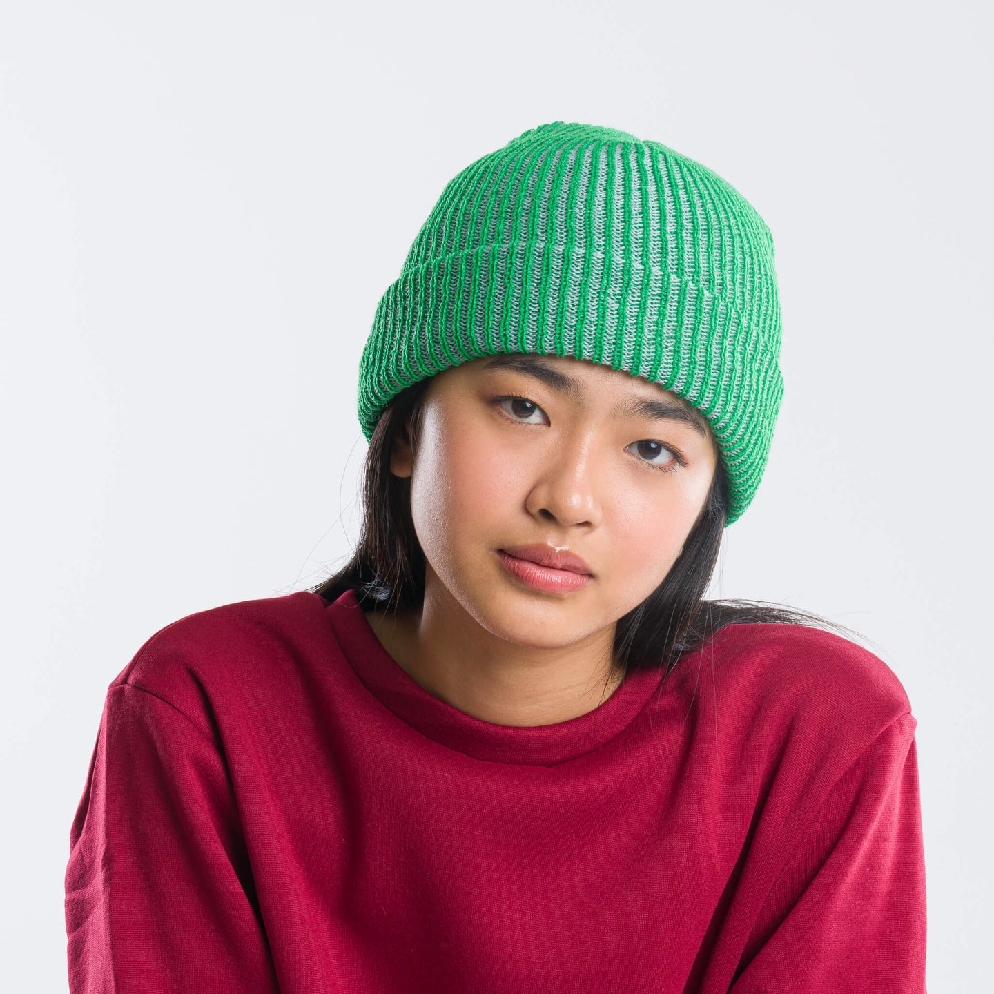 Simple Rib Knit Beanie Hat Colorful Soft