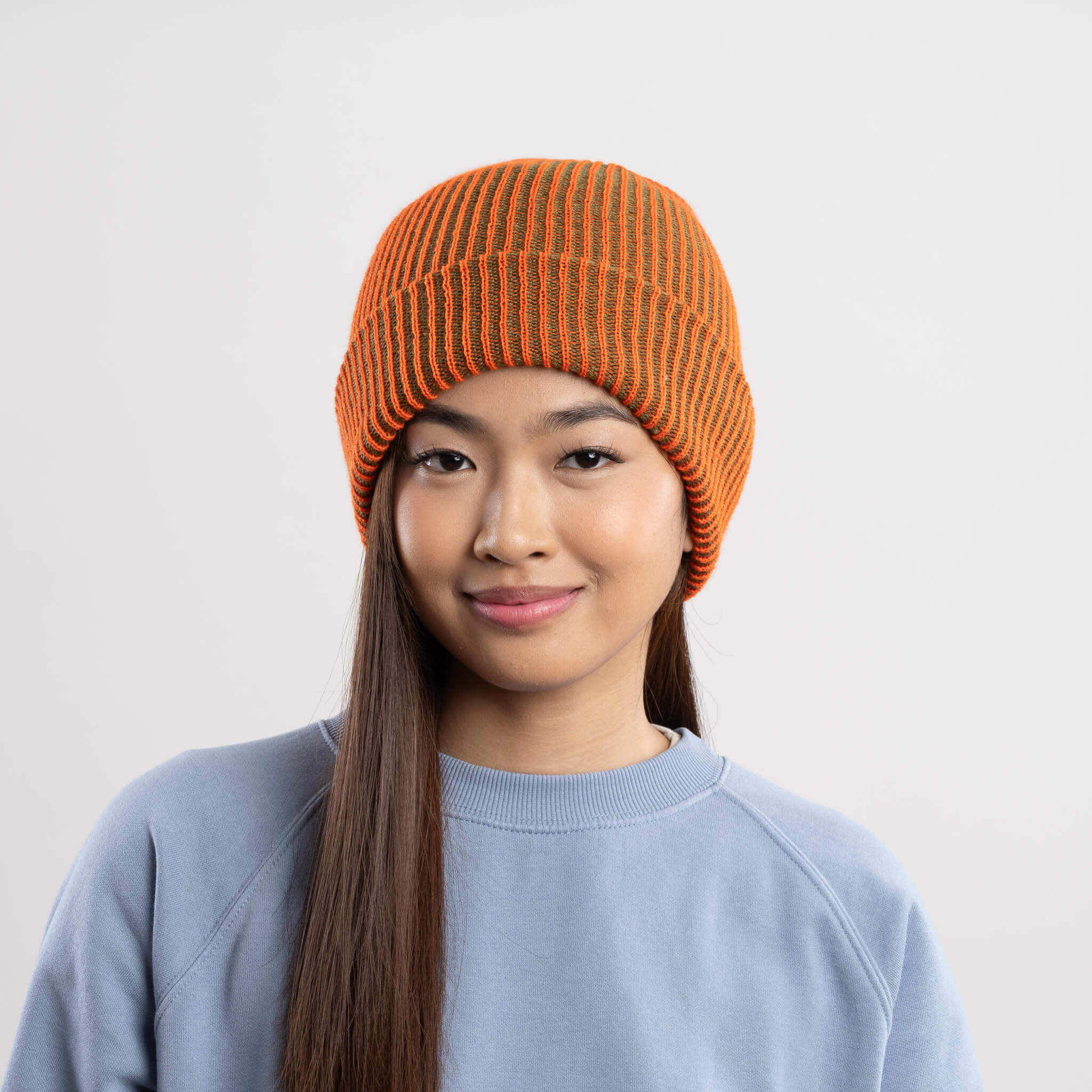 Colorful Knit Simple Rib Hat - Knitted Beanie - Slouch Stripe Knit