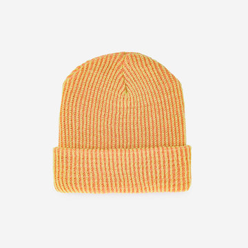 Peach Lime | Simple Rib Knit Hat Perfect Fit Beanie Slouchy Comfortable Soft Knit Hat