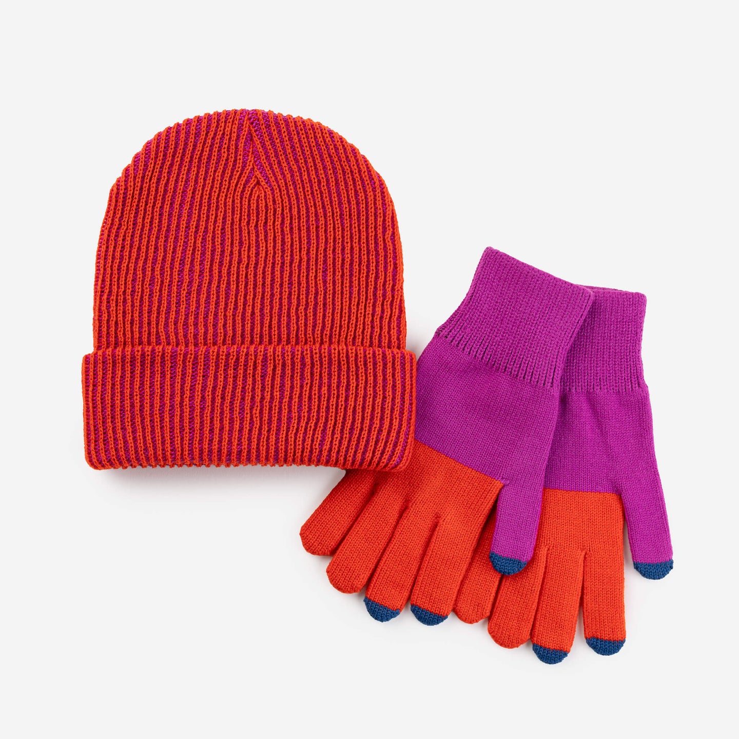 Simple Rib Hat Contrast Stripe Slouchy Beanie Knit Unisex mens one size knit watchcap soft rib