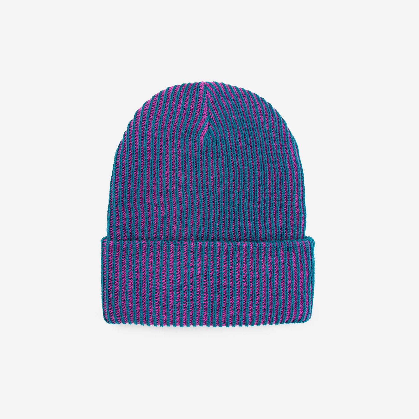Simple Rib Hat Contrast Stripe Slouchy Beanie Knit Unisex mens one size