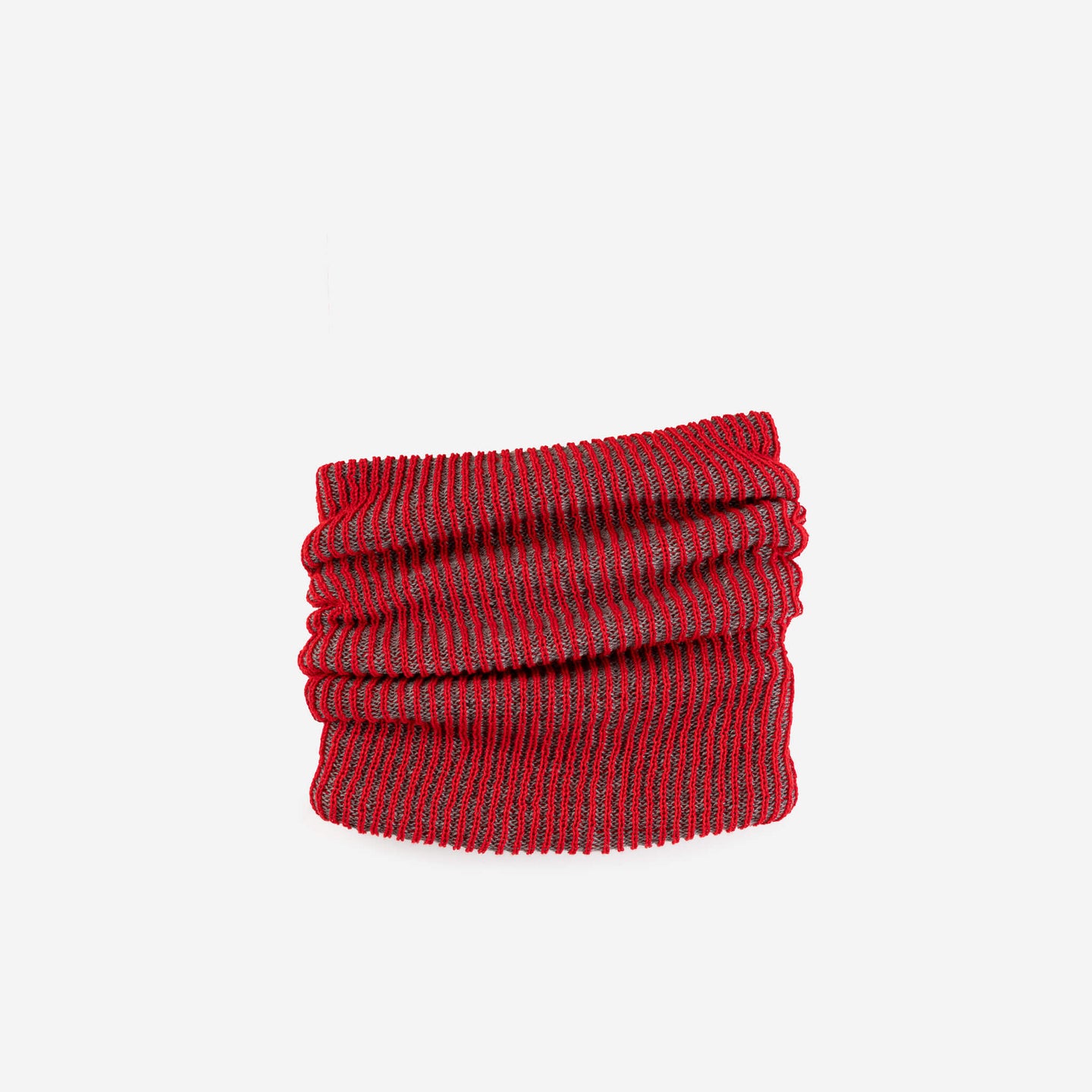 Two Tone Colorful Simple Rib Knit Snood Gaiter Neckwarmer Stretchy Holiday Gift