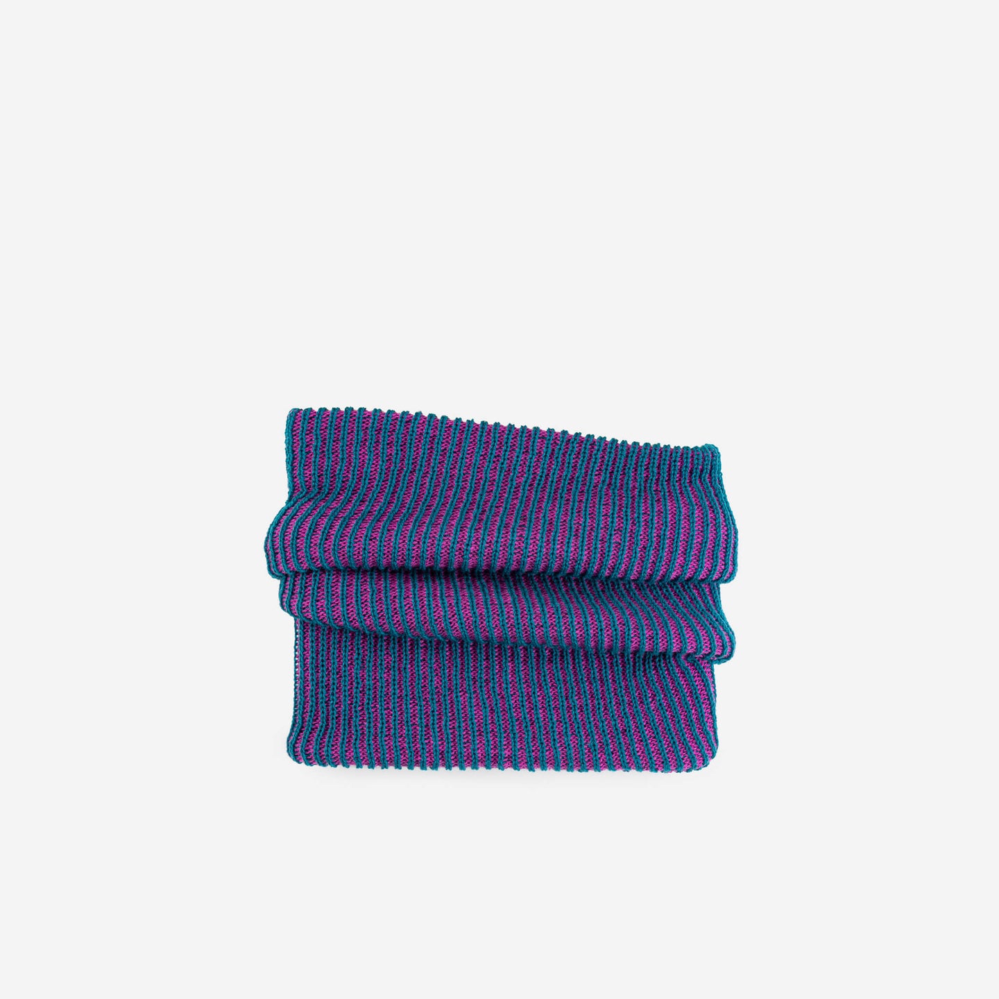 Two Tone Colorful Simple Rib Knit Snood Gaiter Neckwarmer Stretchy Holiday Gift