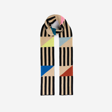 Black | Sailboat Skinny Scarf