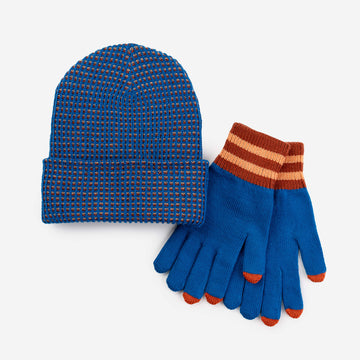Cobalt | Simple Grid Hat Beanie Perfect Fit Stretch Unisex Bright Color