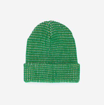 Kelly Green | Simple Grid Hat Beanie Perfect Fit Stretch Unisex Bright Color