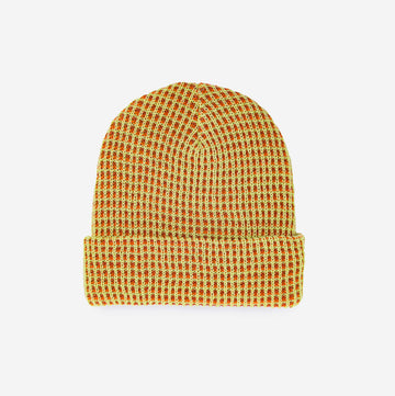 Lime | Simple Grid Hat Beanie Perfect Fit Stretch Unisex Bright Color