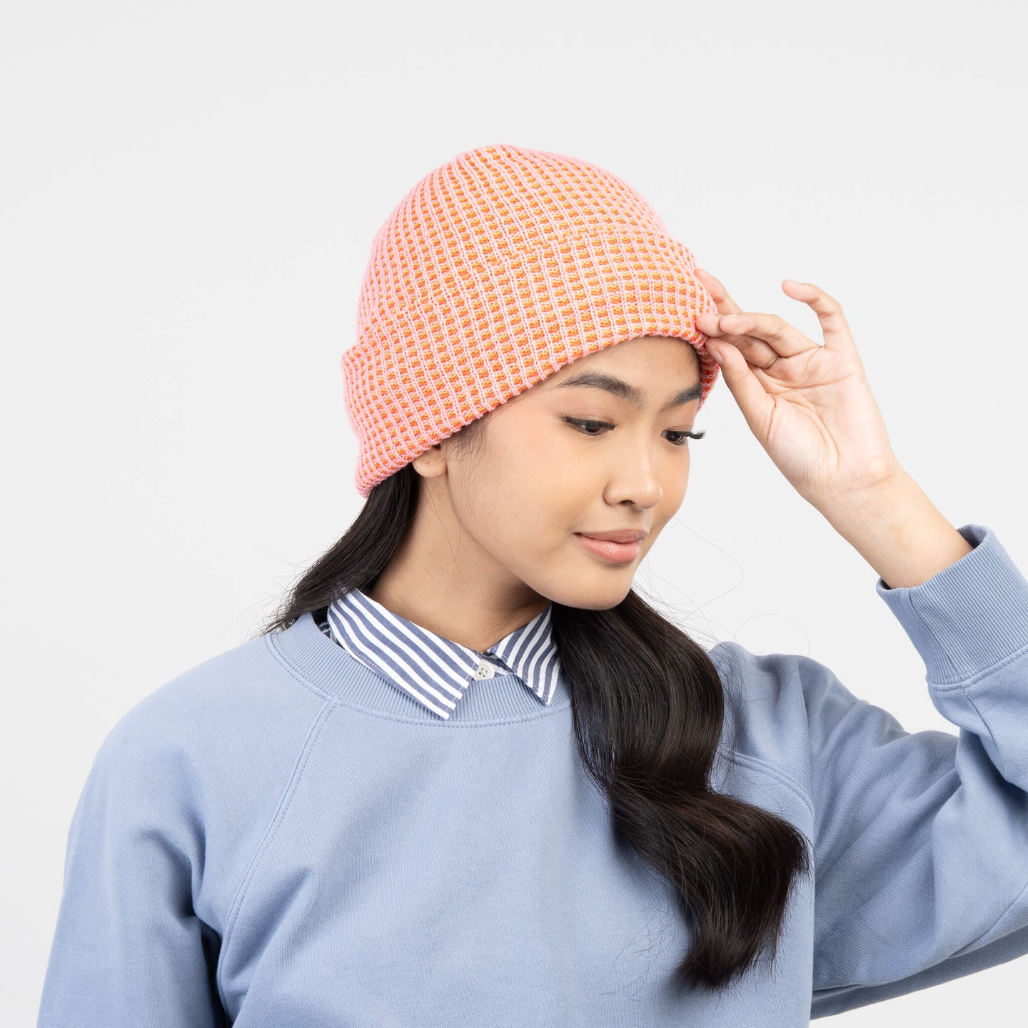 Simple Grid Hat Beanie Perfect Fit Stretch Unisex Bright Color