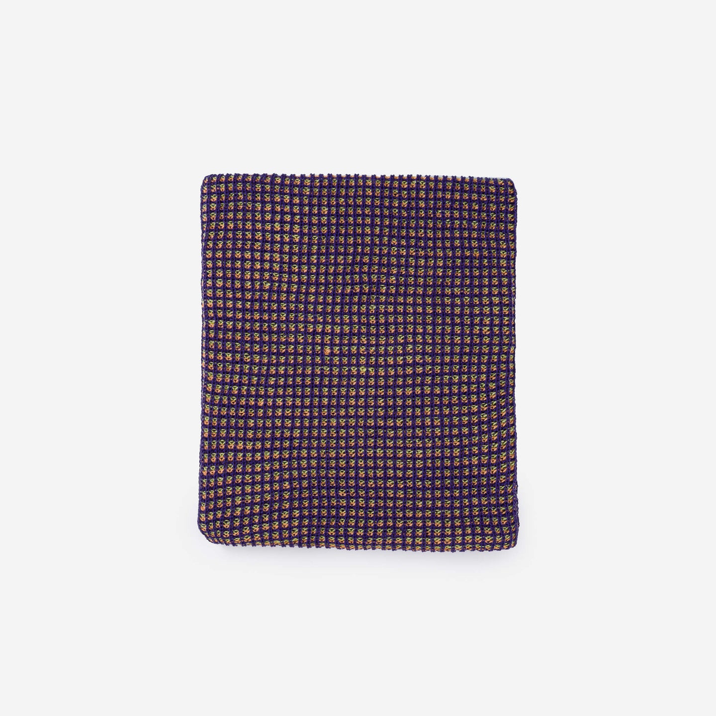 Grid Knitted Snood Knit Neckwarmer Stretch Turtleneck Purple Tube