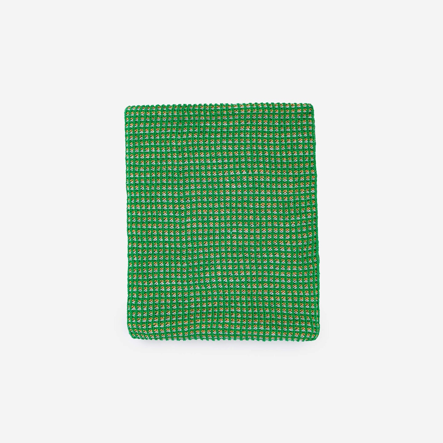 Grid Knitted Snood Knit Neckwarmer Stretch Turtleneck Green