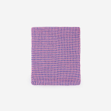 Pink | Grid Knitted Snood Knit Neckwarmer Stretch Turtleneck Green