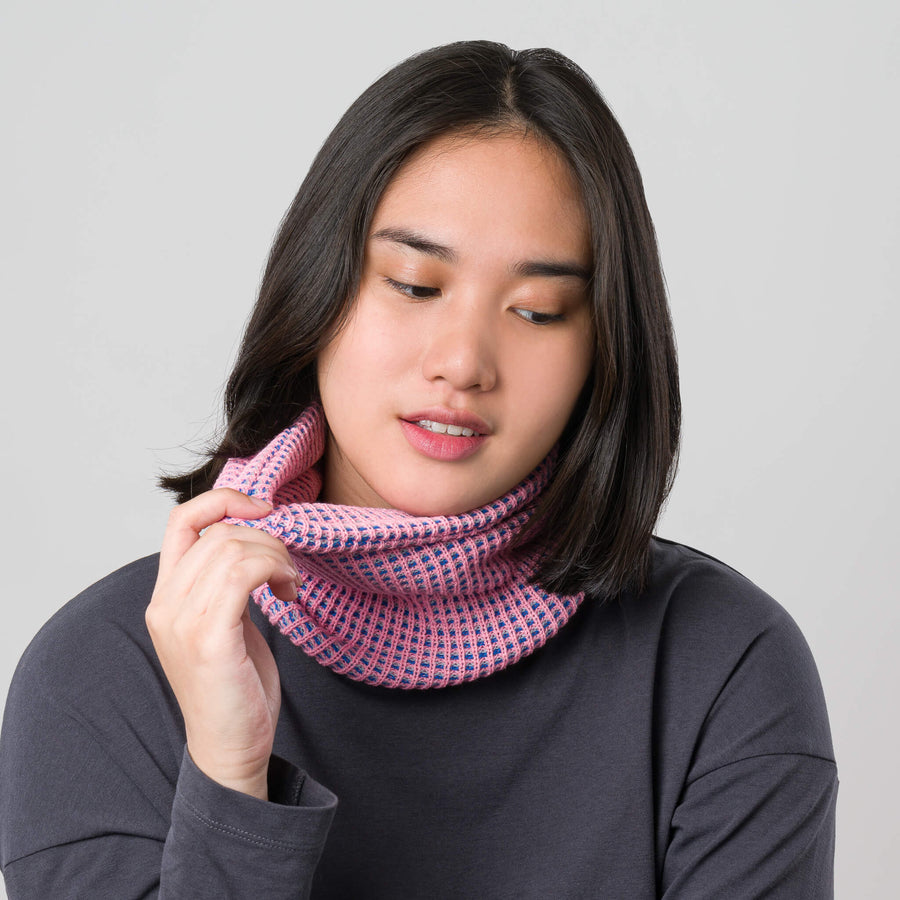 NEW Colors Grid Simple Rib Snood Neckwarmer - Unisex Stretch Turtleneck Knit  Tube Scarf Blue Pink Green Purple Orange Black – VERLOOP | knits