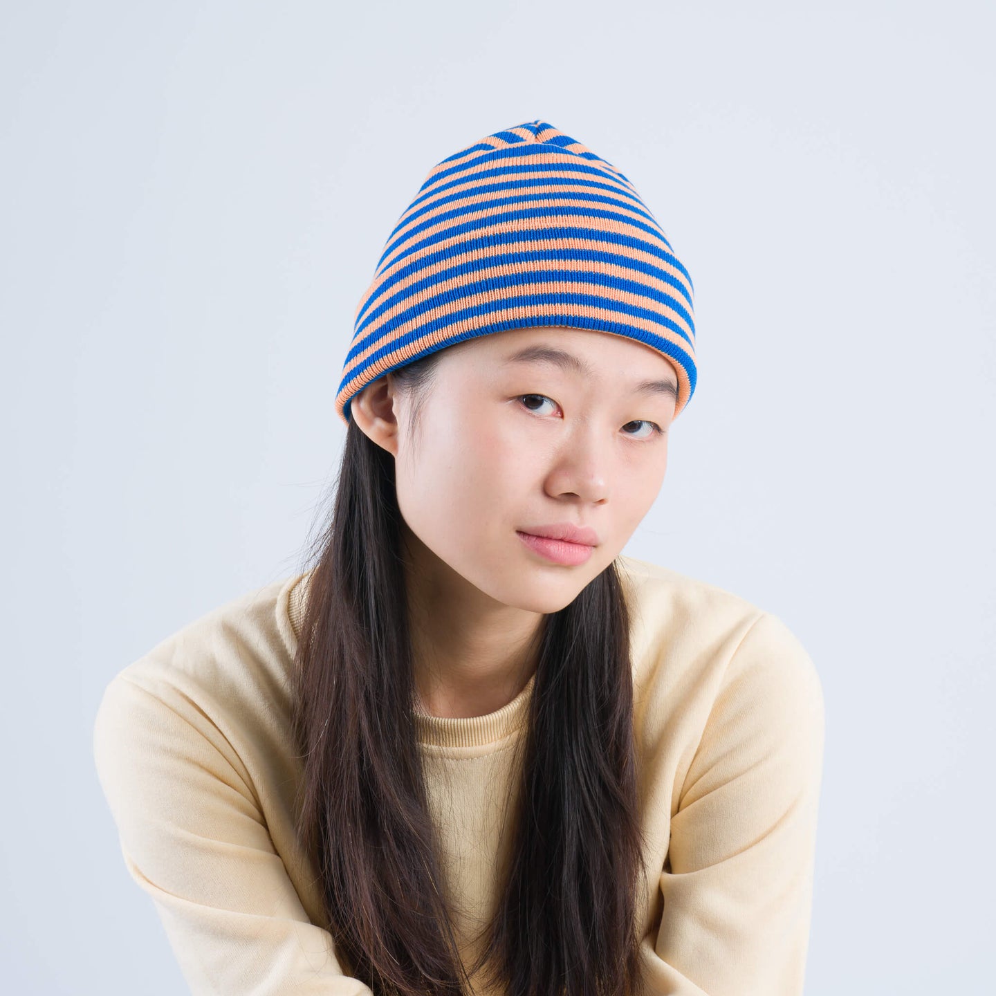 Simple Stripe Knit Beanie