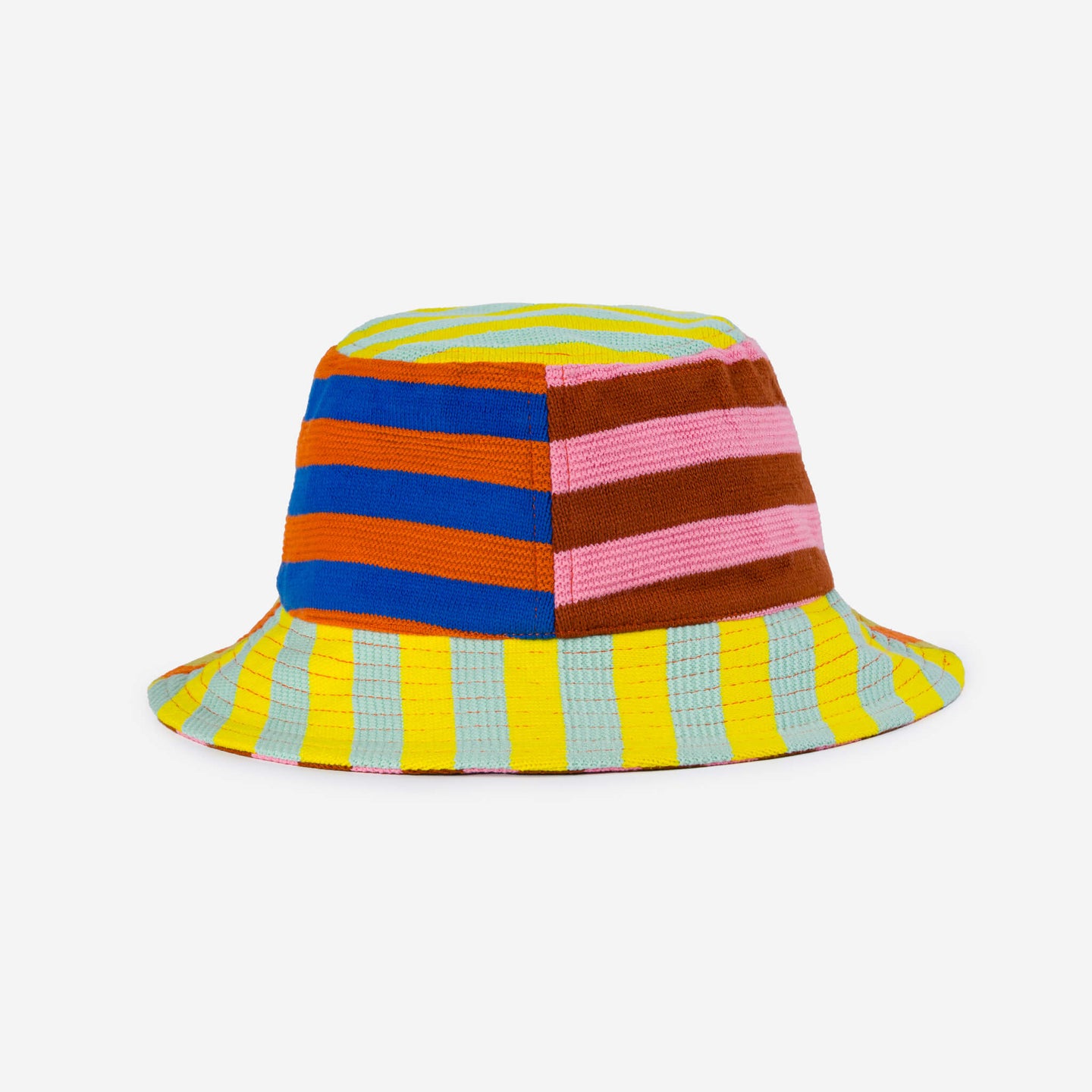 Super Stripe Knit Bucket Hat Soft Packable Beach Washable