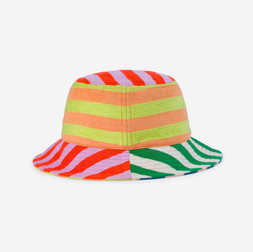 Poppy Lilac | Super Stripe Knit Bucket Hat Soft Packable Beach Washable