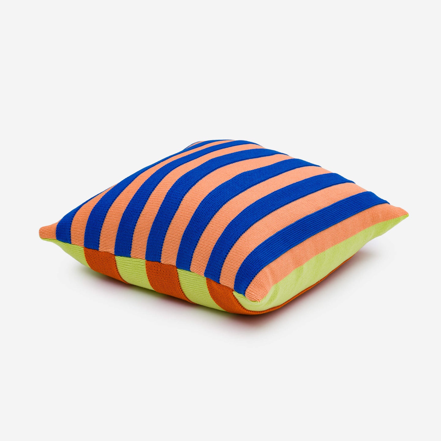Super Stripe Raised Textured Pillow Cover Accent Colorful Yellow Blue