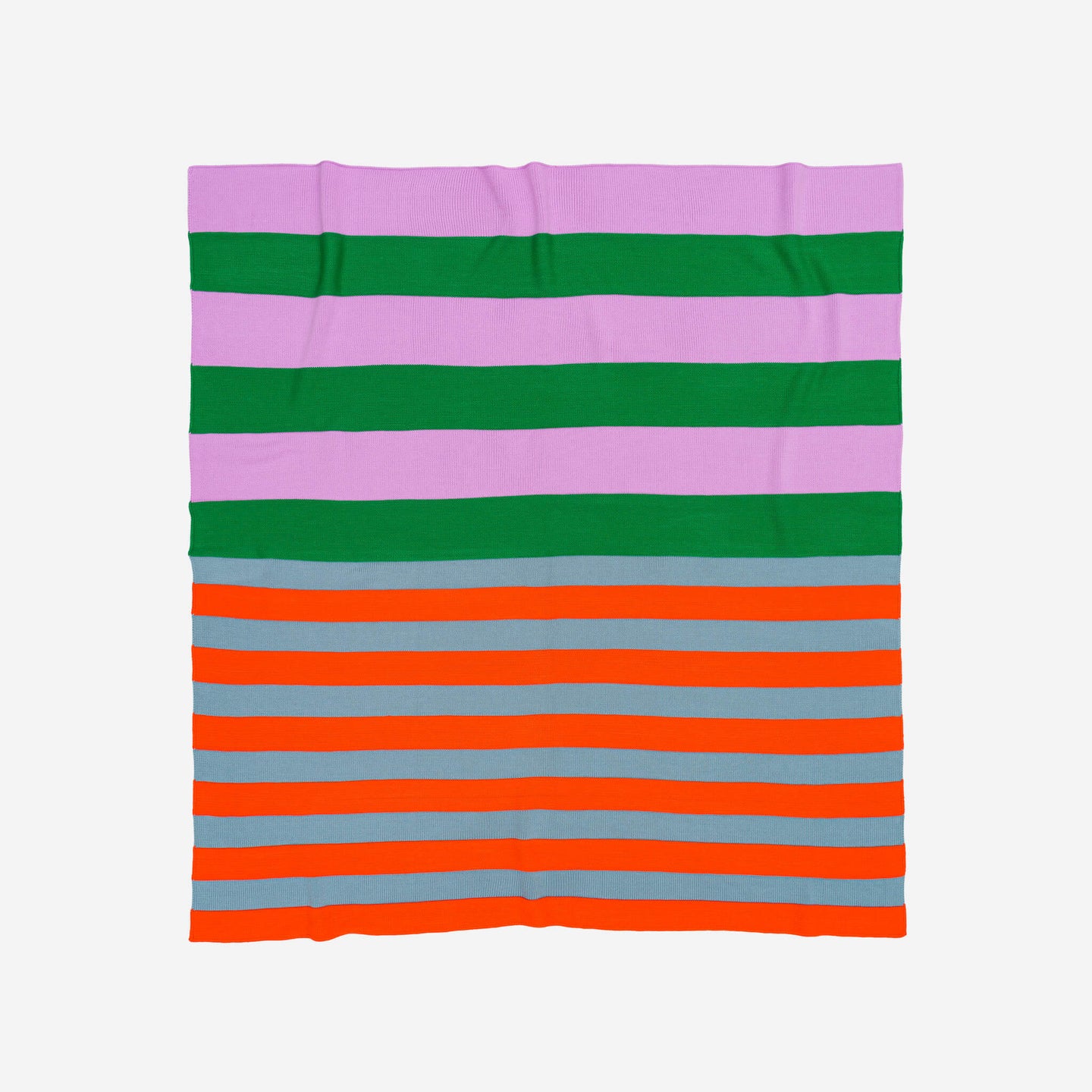 Super Stripe Textured Knit Blanket Throw Accent Sofa Piece Cozy Stripes Green Purple Lilac