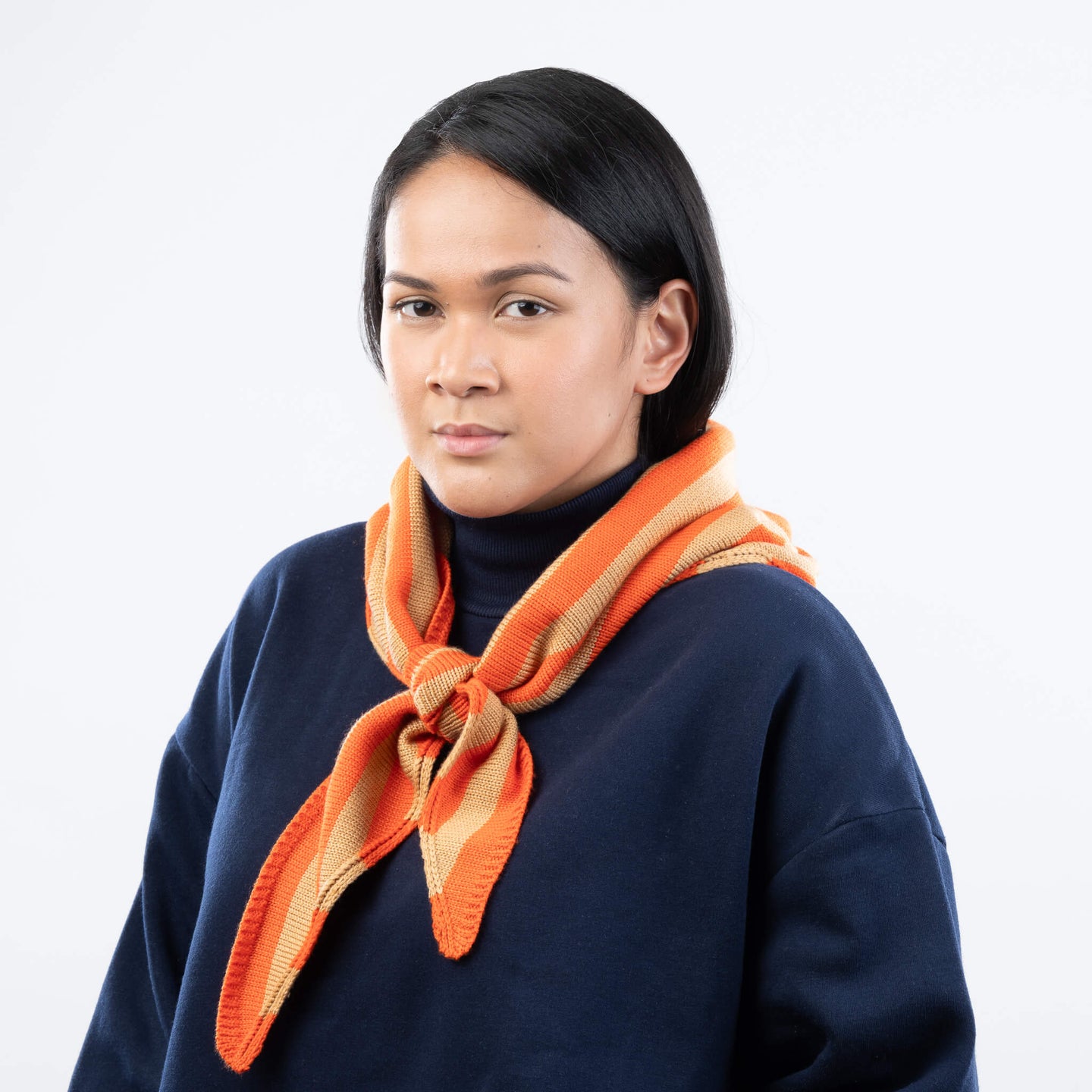 Simple Stripe Triangle Scarf