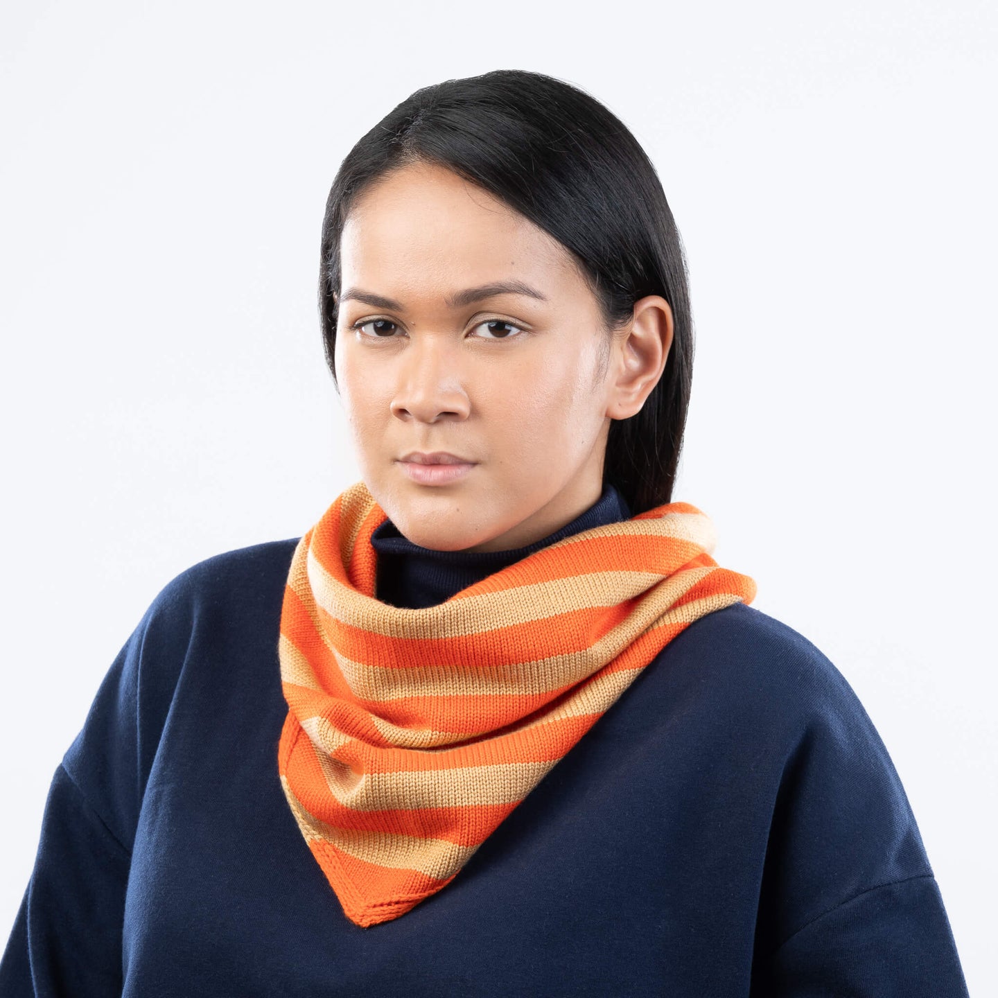 Simple Stripe Triangle Scarf